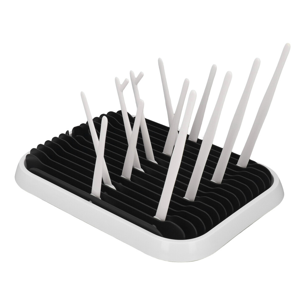Multifunctional Baby Bottle Drying Rack Portable Foldable Black/White 29.8x21.3cm