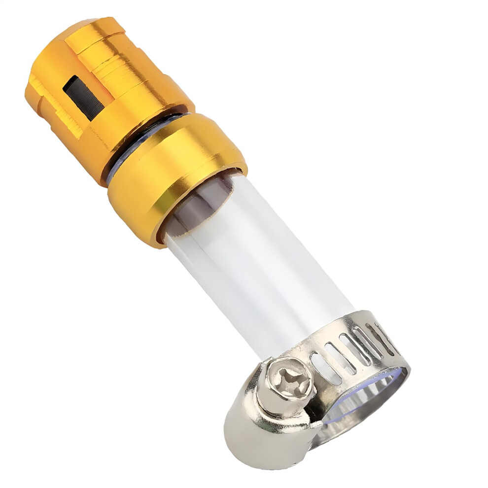 Motorcycle Air Filter Drain Pipe Aluminum Alloy Nodrill Intake Accessory For Easy Drainage Gold 9426802463354