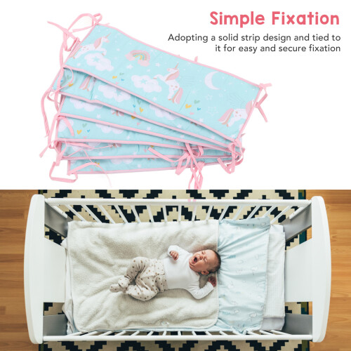 Barrière de sécurité pour lit bébé extra haut en polyester, 3 styles différents 2