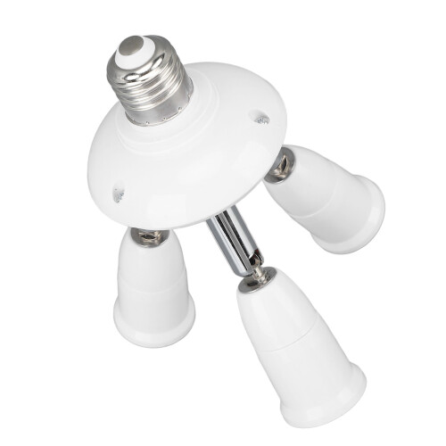 E26 E27 Light Socket Splitter Adapter, 360 Adjustable, 85-265V