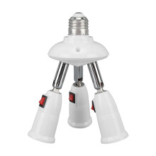 E27 E26 Lamp Adapter 3-in-1 Light Socket Extender 85-265V