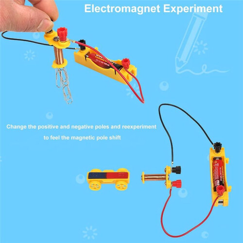 Kids Magnet Kit Physics Science Electromagnet Experiment Set Educational for School Students 1