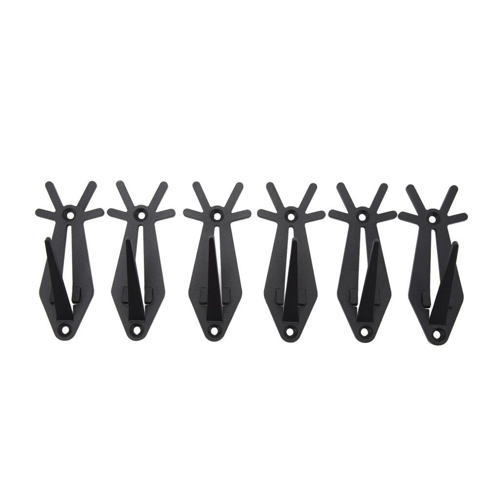 6Pcs Antler Style Skull Wall Mount Brackets Deer Hanger Kit Simple Installation 5061369756132