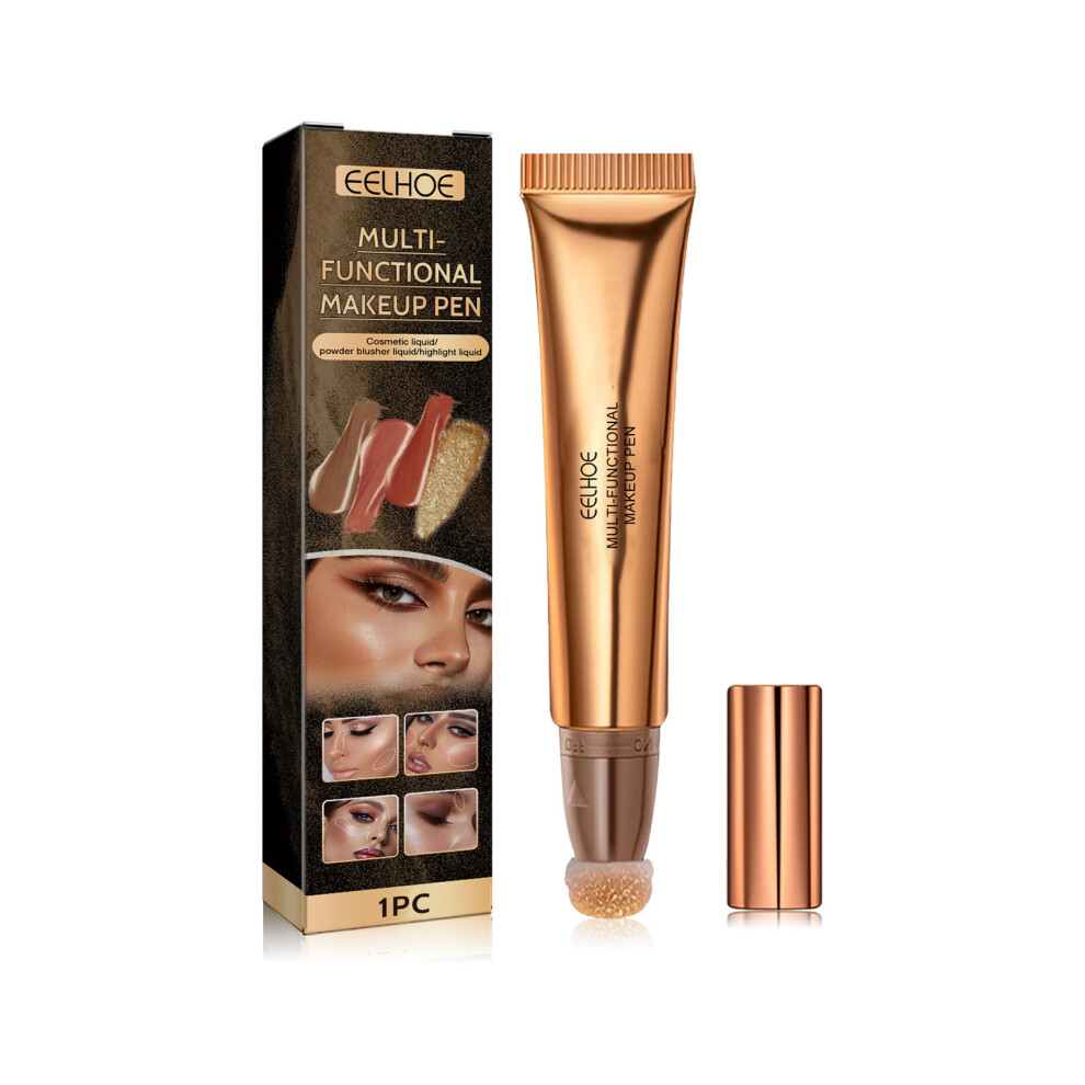 (Highlight pen (champagne gold)) EELHOE multifunctional makeup pen, facial light highlighter, natural three-dimensional liquid contour beauty stick