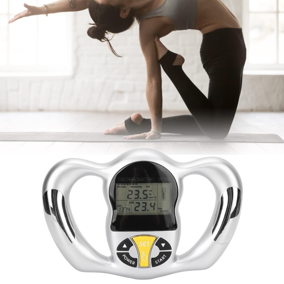 Digital Handheld Body Fat Analyzer with BMI and Metabolism Tracking, Fast 6s Results, MultiUser Data Storage for Weight Loss and Fitness