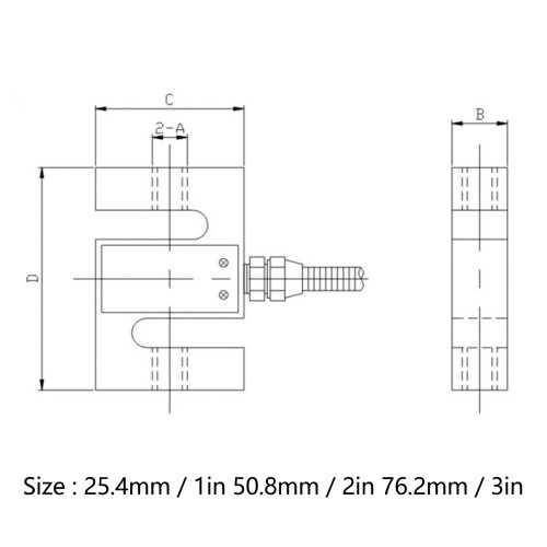 Stainless Steel S Type Load Cell 10kg M8x1.25 Tension Compression Sensor 1