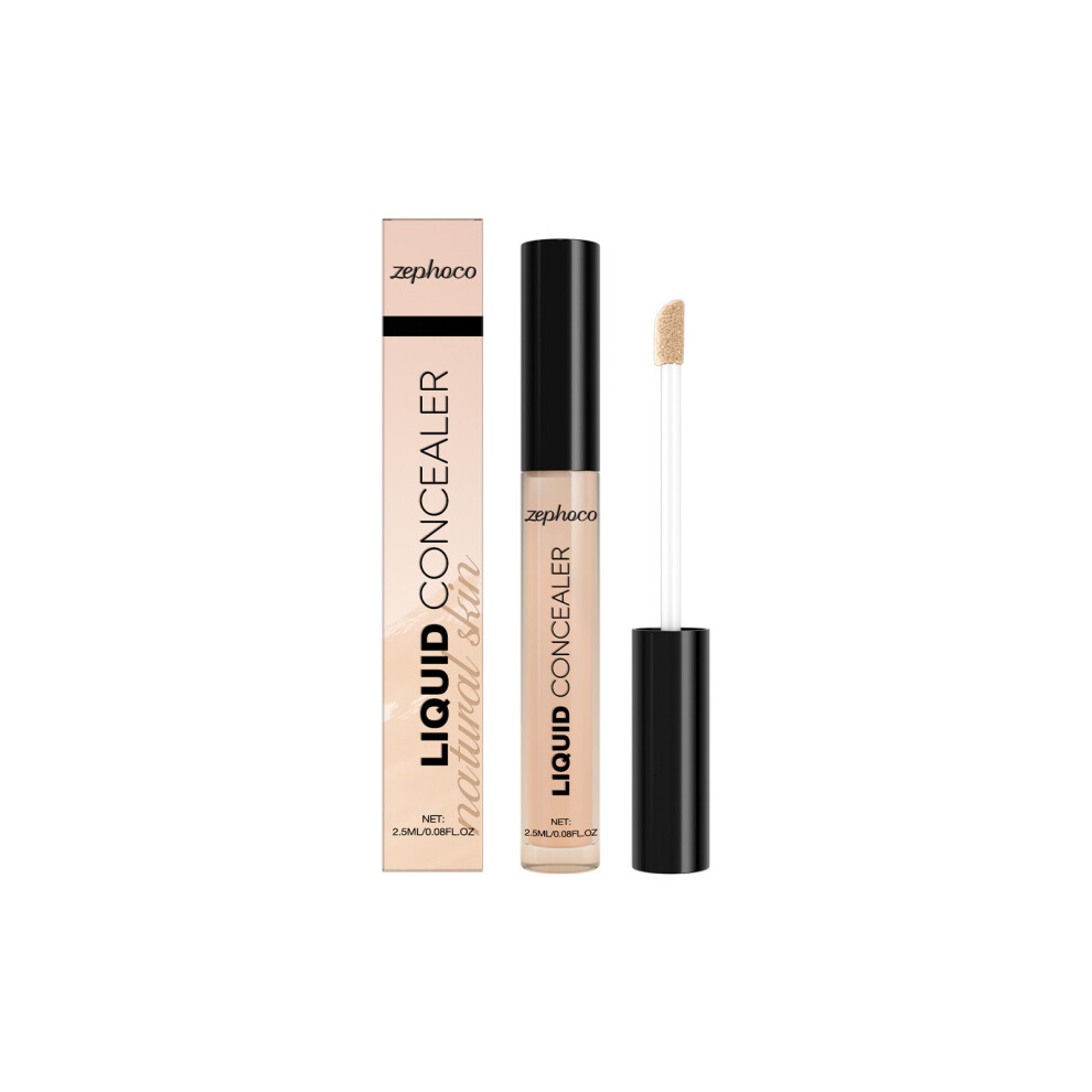 (2.5ml) Zephoco Natural Color Liquid Concealer Lightweight Concealer Cover Fits Skin Daily Makeup Concealer Primer