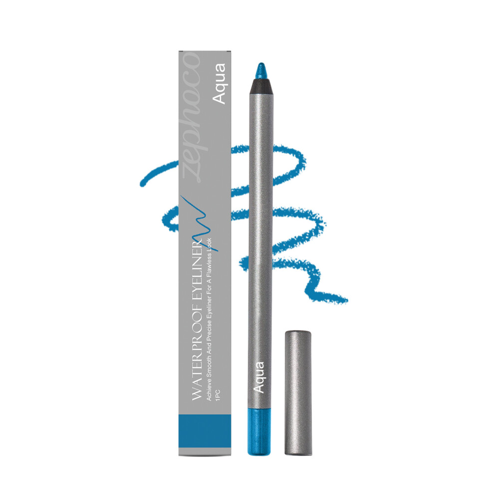 Green (1 Pc, Aqua ) Zephoco Smooth Eyeliner Gel Pen Series Naturally Contouring And Silky-Smooth Makeup Eyeliner Gel Pen