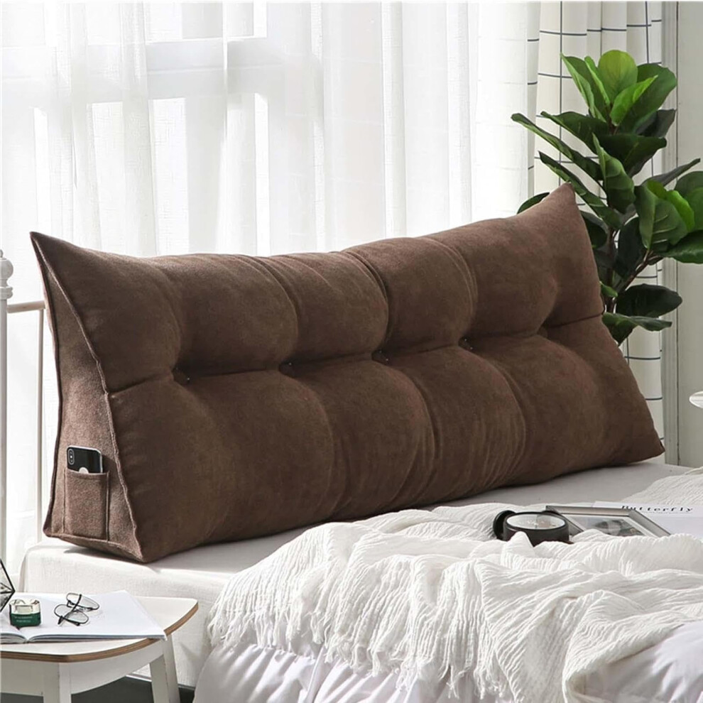 Lumbar Support Pillow with Ergonomic Wedge Design for Bed and Sofa, Large Backrest Cushion 120x50x20cm