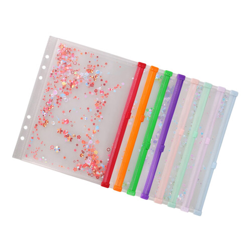 Pochettes pour documents transparentes scintillantes, avec-A5.