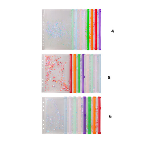 Pochettes pour documents transparentes scintillantes, avec-A5. 2