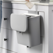 Sealing Lid Trash Can, Indoor Compost Bin for Odor Prevention in Kitchen, Bathroom, RV, Laundry, etc., Wall-Mounted Cabinet Door Mounted Can with Easy