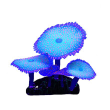 Decorazione per acquario a forma di pianta, realistica, per giardino sottomarino. Non tossica, con un affascinante effetto luminoso. Il morbido gel