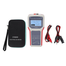 Smarte beskyttelsesfunksjoner, høykvalitets ABS-solcellepaneltester med LCD-skjerm, Mppt-multimeter for solcellepanelmåler som sikrer sikkerhet og