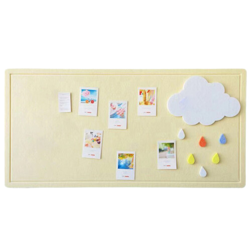 Tear Resistant Felt Bulletin Boardwall-light yellow 60 120