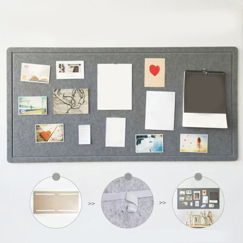 Felt Bulletin Board User Friendly Fabric-Silver grey 40 60 2