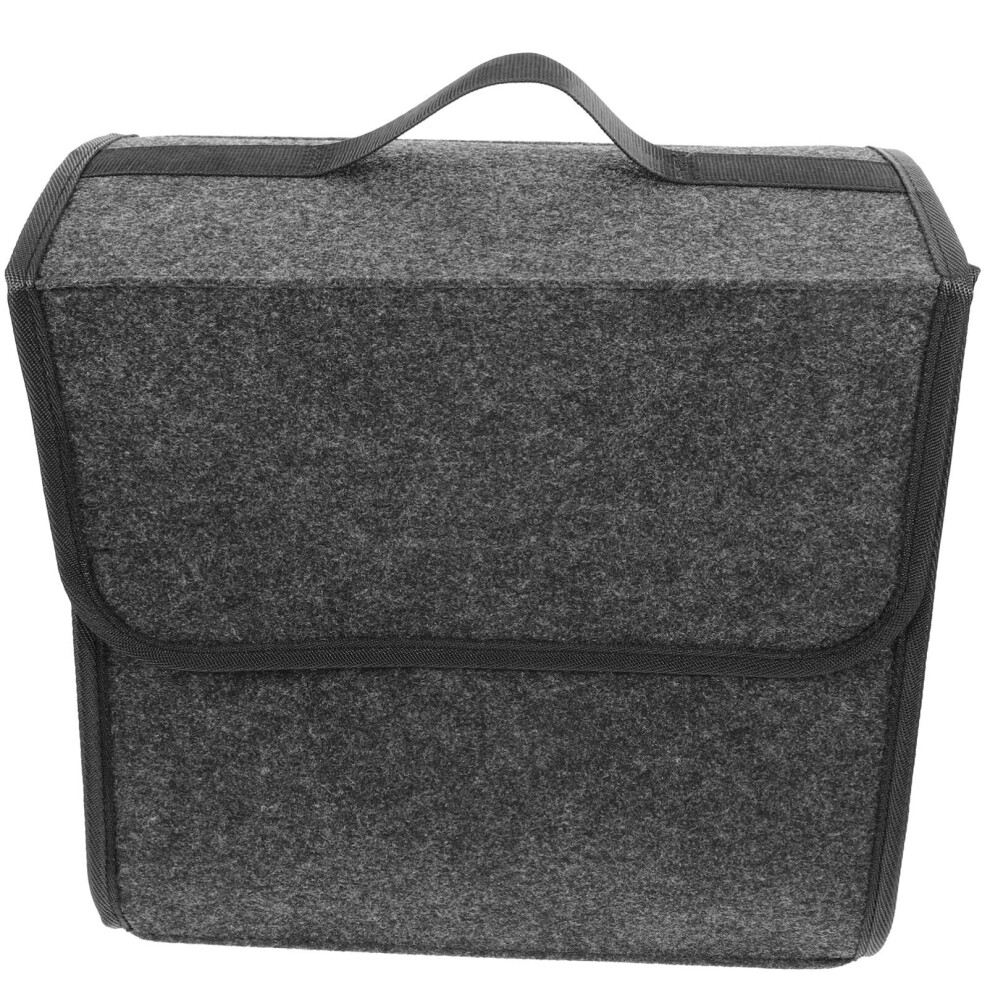 Collapsible Car Trunk Organizer With Sturdy Felt, Foldable Storage Bin For Vehicles 9189345232299