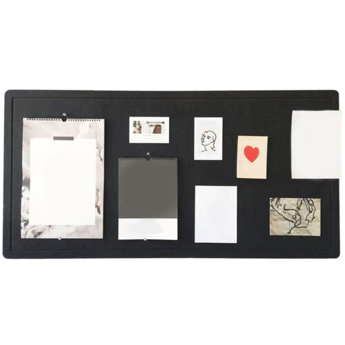 Reusable Adhesive Felt Wall Board Notice Display-Black 60 120