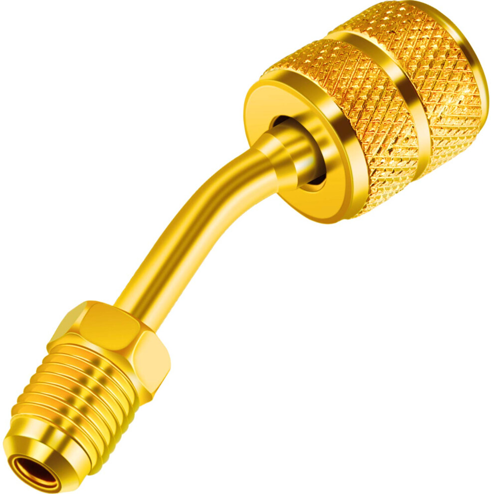 R410a Adapter 45 Quick Coupler 5/16 To 1/4 Inch Hvac Refrigeration Leak Design 9189345233289