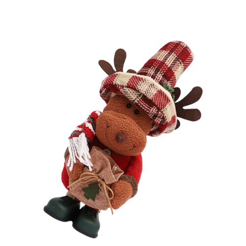 Plüschpuppe, Weihnachtsdekoration, sitzender-Elch