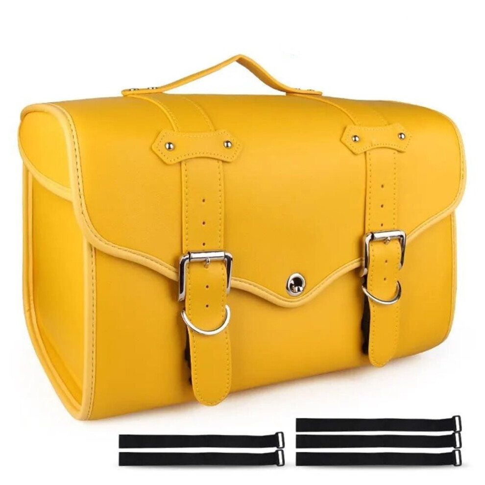 Motorcycle Saddle Bag And Waterproof Motorbike Tank Bag With Large Capacity Rear Seat Storage For Ducati Yellow 9189345233876