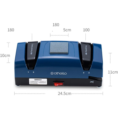 Electric Knife Sharpener with Automatic Dual Grinding Wheels for Kitchen and Restaurant 2