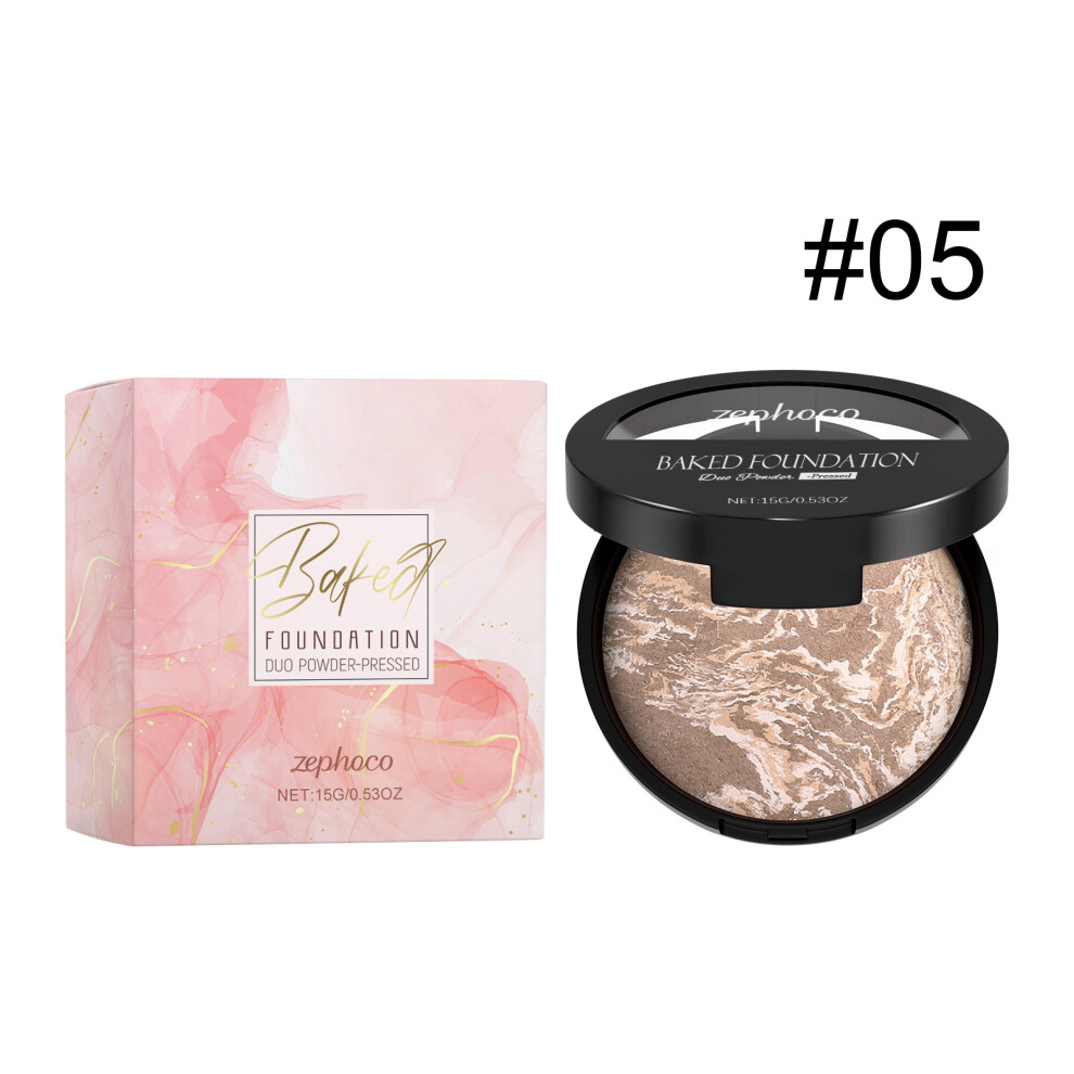 (15g, #05) Concealer powder, lightweight, fine-fitting, matte finish, portable concealer powder for makeup touch-up