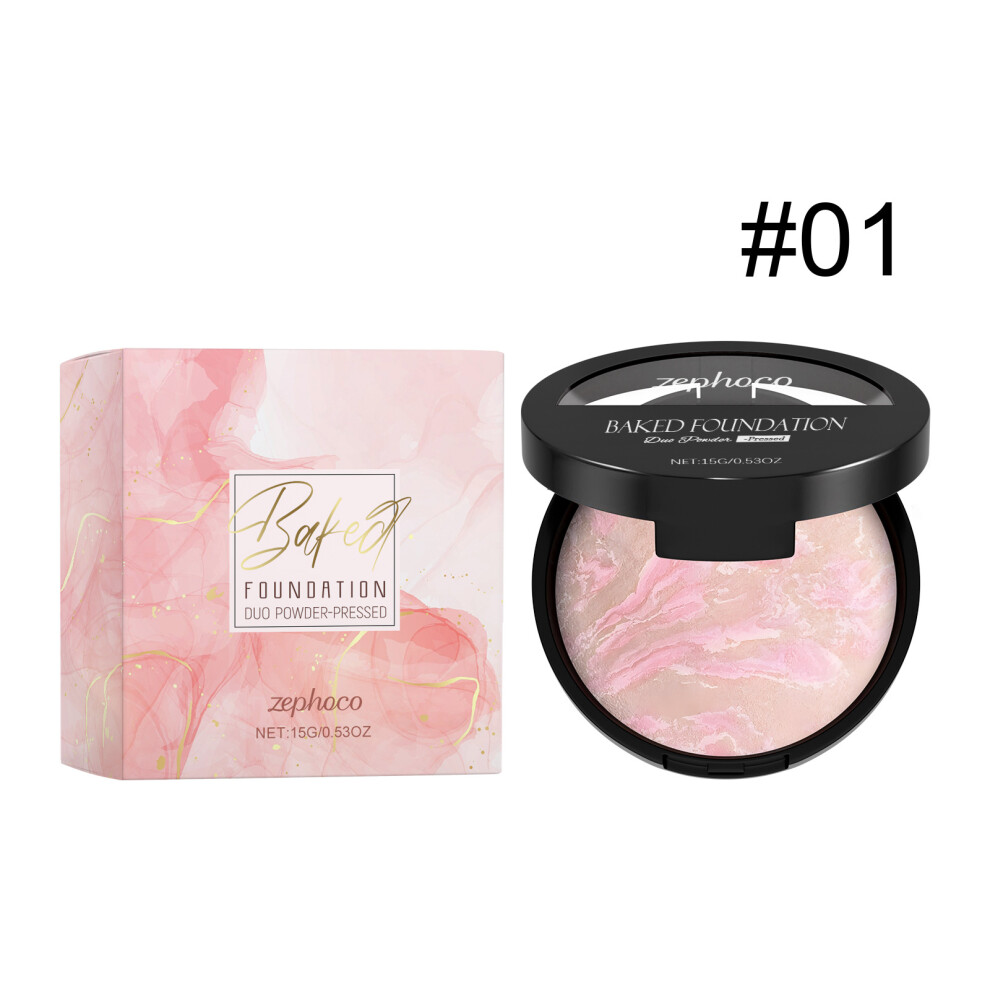 (15g, #01) Concealer powder, lightweight, fine-fitting, matte finish, portable concealer powder for makeup touch-up