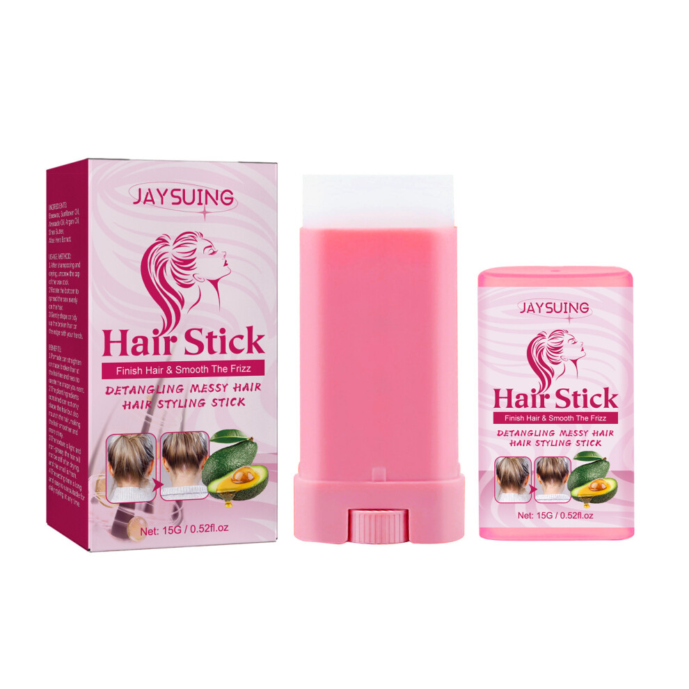 (15g) Jaysuing hair wax stick for frizzy and broken hair, styling hair, non-greasy and moisturizing hair wax stick