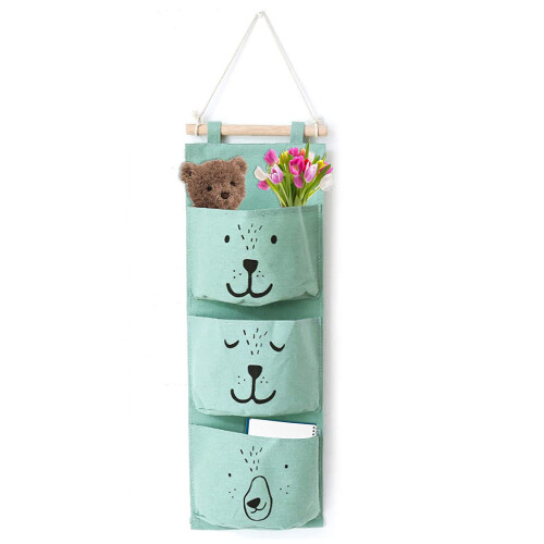 Detachable Foldable Hanging Organizer, Practical And Attractive Solution For Bedroom, Bathroom, Kitchen, With Simple Patterns And Water Resistant Feat 1