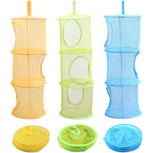 Multifunctional Storage Organizer for Vibrant Colors Collapsible Mesh Hanging Storage, Portable Toy Hammock with Easy Clean for Kids Room
