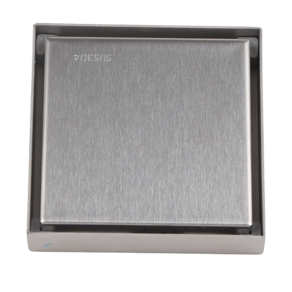 Tileable Square Floor Drain Stainless Steel, Multipurpose Cover Design With Removable Hair Collector, Anti-Odor Technology For Stagnant Water Preventi 9148971519631
