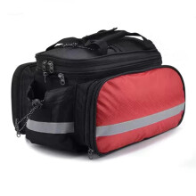 Motorcycle Pannier Bag Universal Waterproof Saddle Bag Large Capacity Red For Road And Mountain Rear Trunk Carrier