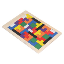 Holzpuzzle Gehirntrainers Blocks Spielzeug für Kinder ab 6 Jahren, Kiefernholz, Bildung Musterblöcke