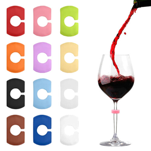 Charme durable en verre de vin de marqueurs-Forme carrée