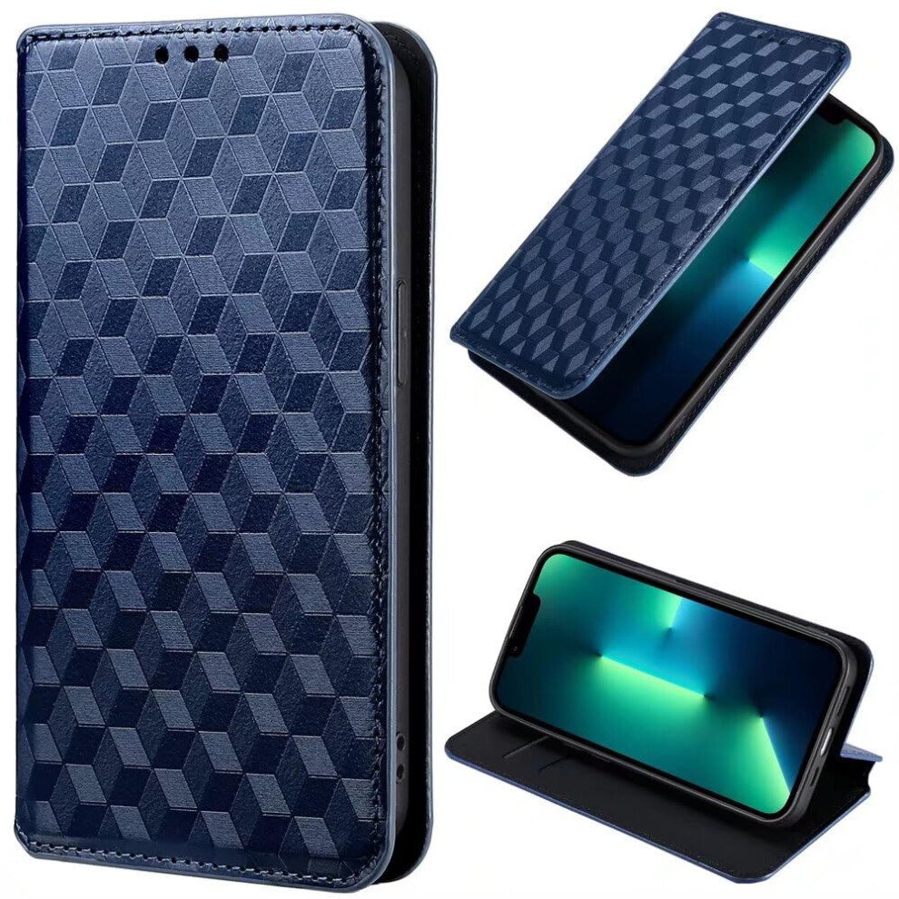 Wallet Case For Ulefone Note 21 Leather Flip Cover With Magnetic Closure, Kickstand, Card Holder, Navy Blue 9426802468113