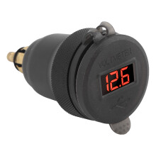 Dual QC 3.0 Autoladegerät mit LED-Spannungsanzeige & Tastenschalter für 1-3 Serien