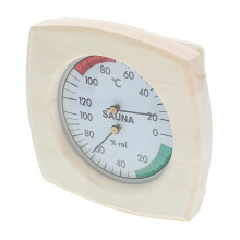 Precision Wooden Sauna Thermometer and Hygrometer with Accurate Wall Mounted Temperature Humidity Gauge