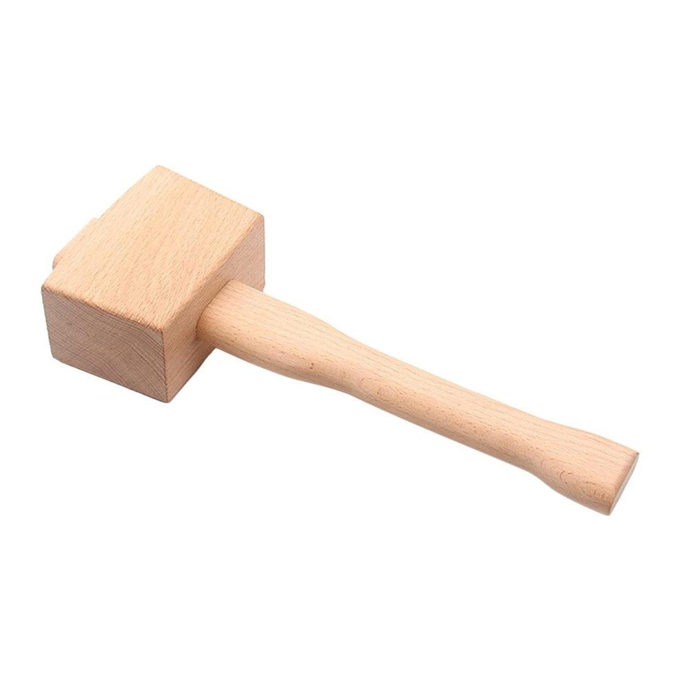245Mm Beech Solid Wood Mallet Carving Hammer For Woodworking Diy Projects, Durable Beechwood Hand Tool For Carpenters 9189345235542