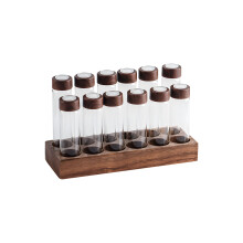 Verzegelde koffiebonenorganizers met borosilicaatglasbuis en