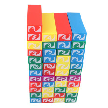 45 pièces de blocs de chute en plastique pour enfants, jeu de construction coloré, stable et durable