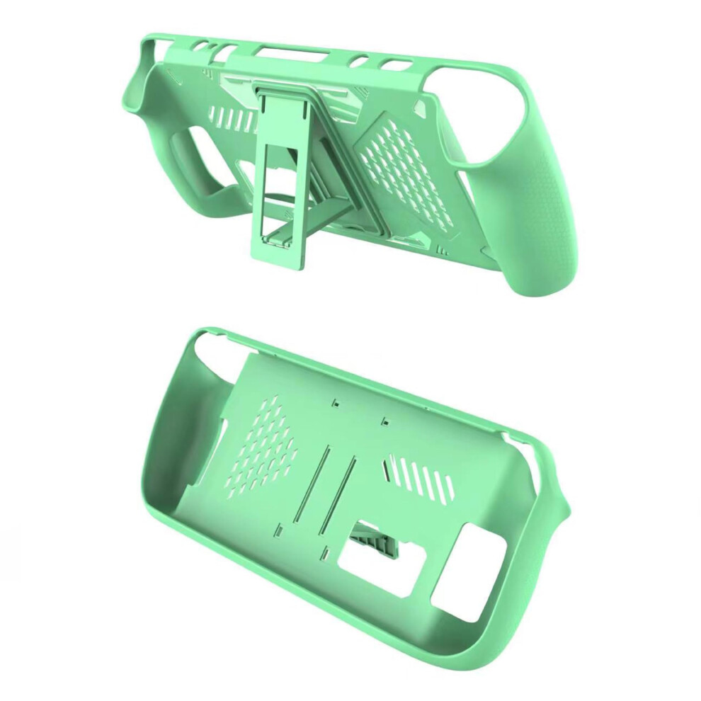 Protective Case For Steam Deck With Foldable Stand, Tpu Cover For Full Console Protection Green 9189345236181