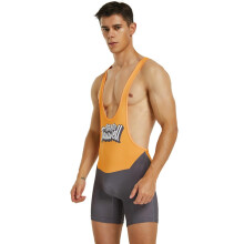 Men's Wrestling Singlets Slim Fit One Piece Sleeveless Athletic Bodysuit XL Orange for Training and Weightlifting