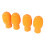 4Pcs Silicone Silent Drumstick Tips Mute Mallets Orange Instrument Accessory 10
