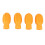 4Pcs Silicone Silent Drumstick Tips Mute Mallets Orange Instrument Accessory 3