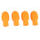 4Pcs Silicone Silent Drumstick Tips Mute Mallets Orange Instrument Accessory 6