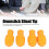 4Pcs Silicone Silent Drumstick Tips Mute Mallets Orange Instrument Accessory 5