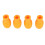 4Pcs Silicone Silent Drumstick Tips Mute Mallets Orange Instrument Accessory 13
