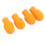 4Pcs Silicone Silent Drumstick Tips Mute Mallets Orange Instrument Accessory 7