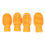 4Pcs Silicone Silent Drumstick Tips Mute Mallets Orange Instrument Accessory 12